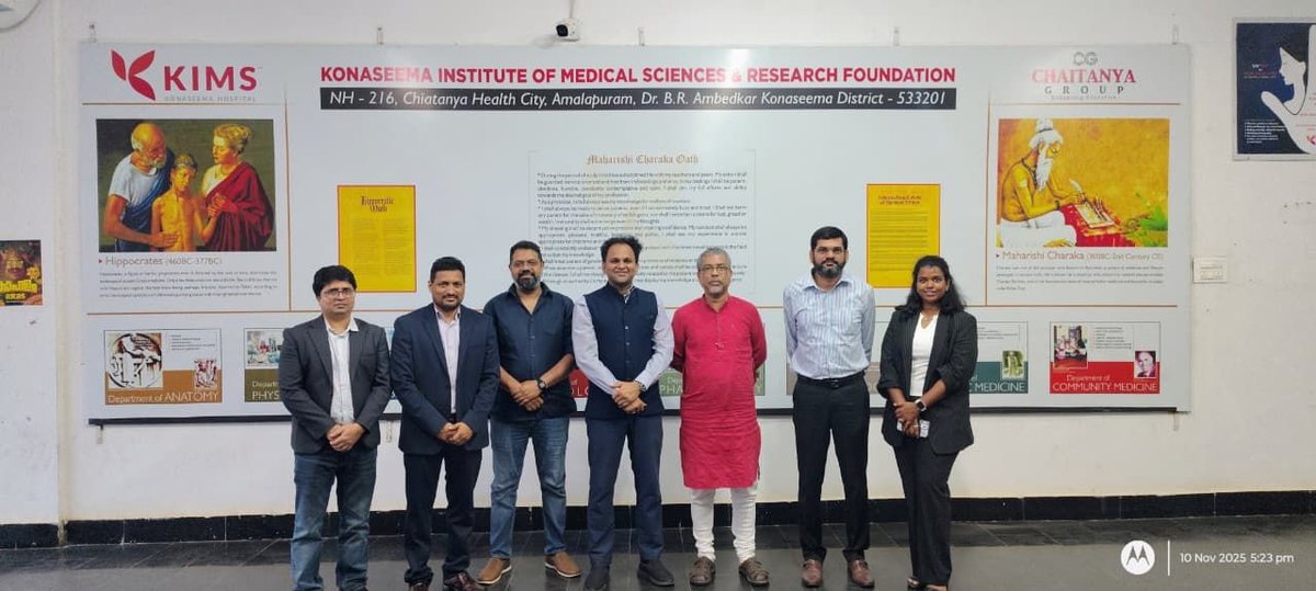 MediValley team with faculty at Konaseema Institute of Medical Sciences and Research Foundation